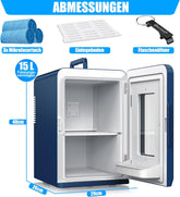 KESSER® Mini-koelkast - 15 Liter - 5-65°C - Marineblauw